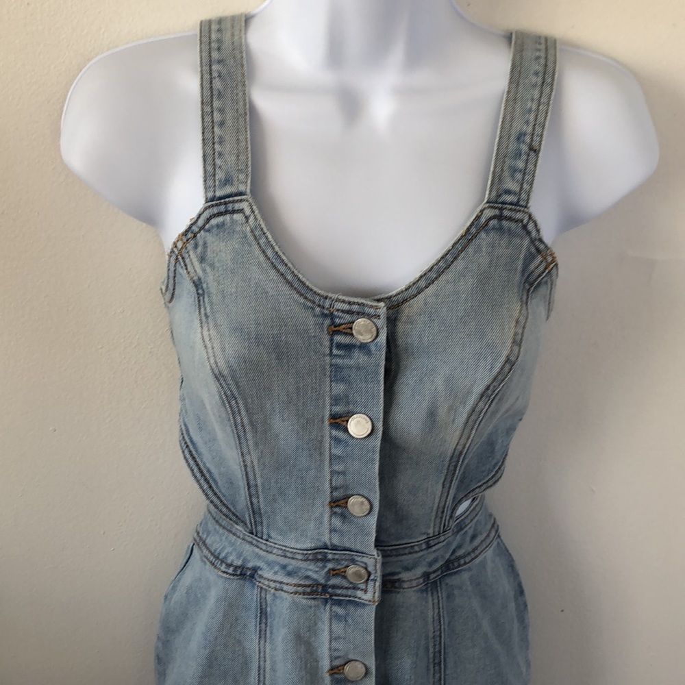 Blank NYC Wake Up Call Button Down Cutout Denim Dress Sz‎ XS - NWT - Picture 5 of 13